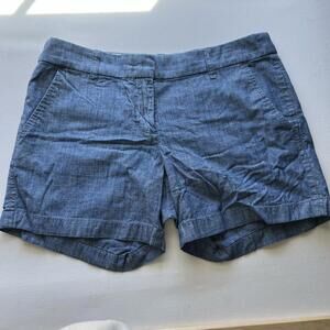 J. Crew | Blue Women's Chino Shorts - Size 4